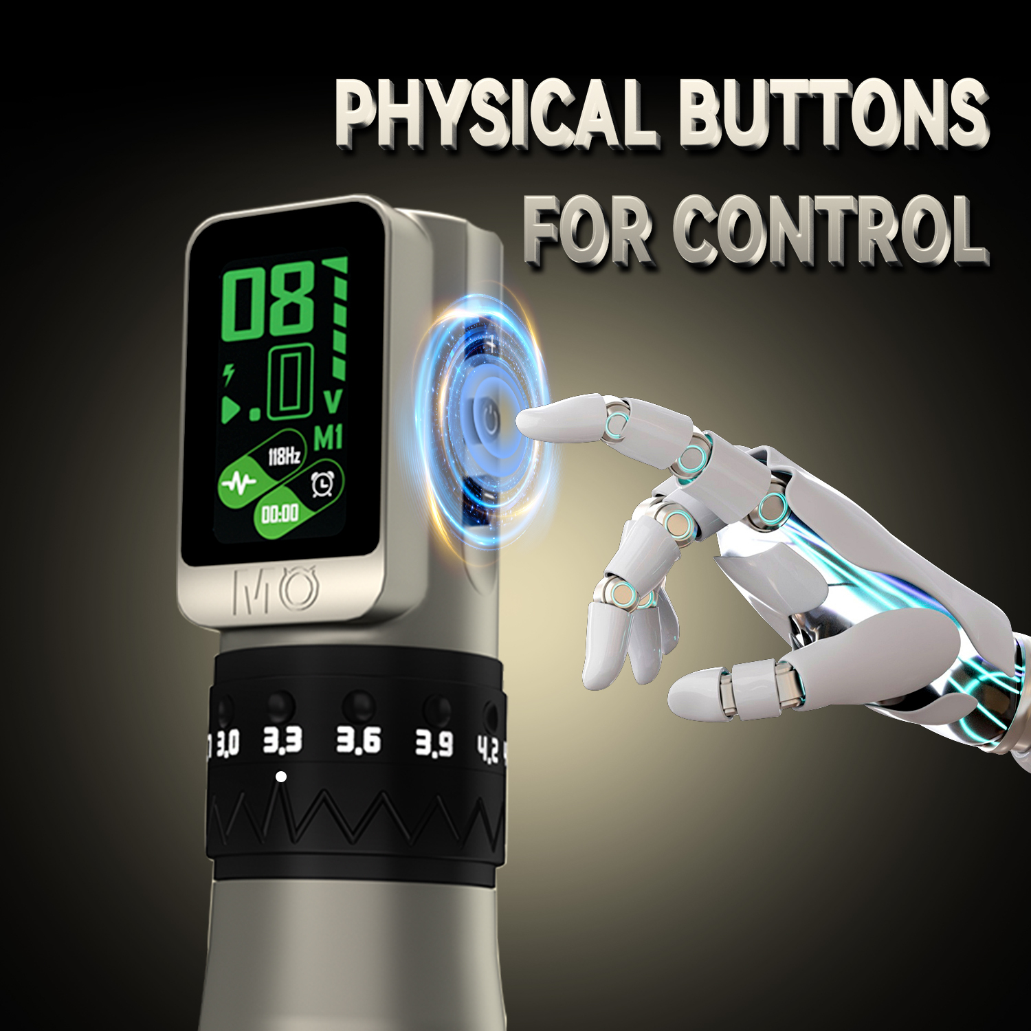 MO FINE 25 PRO Smart Adjustable Stroke Wireless Tattoo Pen Machine Professional Battery Machine
