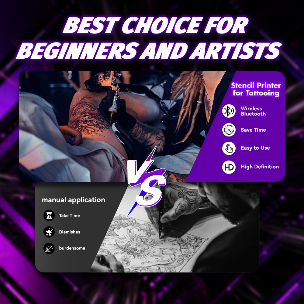 MO Wireless Tattoo Stencil Printer Bluetooth Tattoo Transfer Printer Wireless Thermal Tattoo Machine