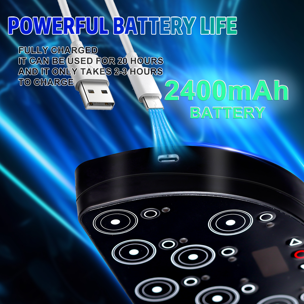 Automatic Wireless Tattoo Ink Mixer 2400mAh Color Pigment Mixer 5 Gears Speed 9 Work Areas Vortex Ink Shake Mixer