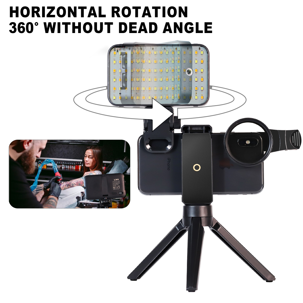 Tattoo Light Tattoo Vision Light Polarizing CPL Lens 360° Rotatable Perfect for Video Calls Tattoo Lighting & Reflective Removal Taking Tattoo Photos