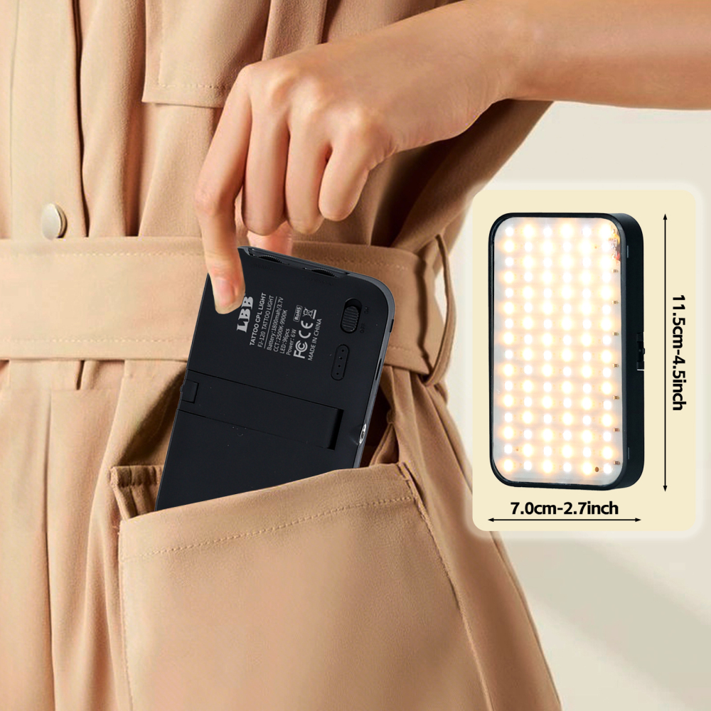 Tattoo Light Tattoo Vision Light Polarizing CPL Lens 360° Rotatable Perfect for Video Calls Tattoo Lighting & Reflective Removal Taking Tattoo Photos