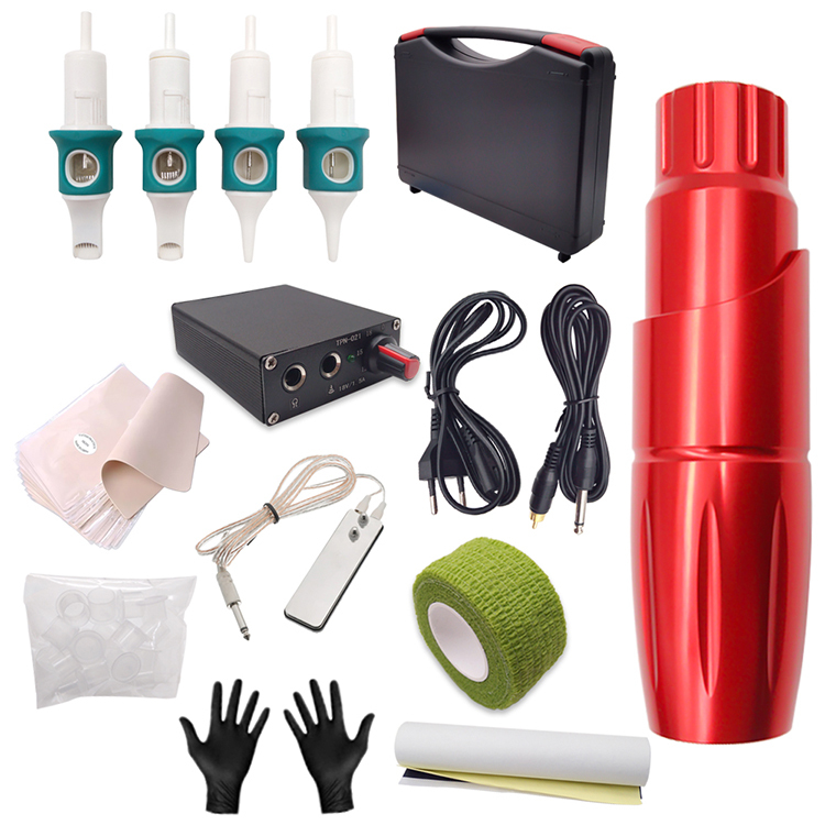 Tattoo Practice Tools For Beginners Multi-accessories Tattoo Tool Set Full Package Rotary Tattoo Pen Machine Kit