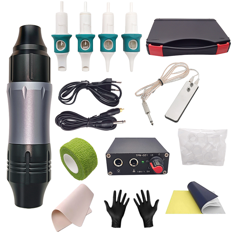 Tattoo Practice Tools For Beginners Multi-accessories Tattoo Tool Set Full Package Rotary Tattoo Pen Machine Kit