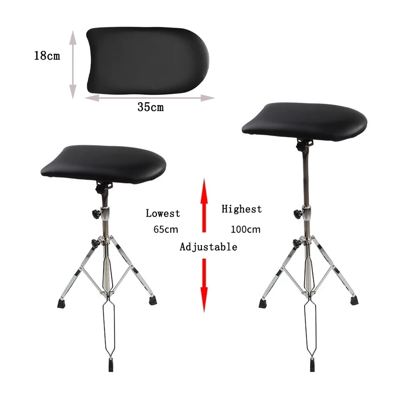 Professional Adjustable Height Tattoo Armrest Stand with Sponge Pad, Portable Tripod Tattoo Chair for Salon Studio & Home Use
