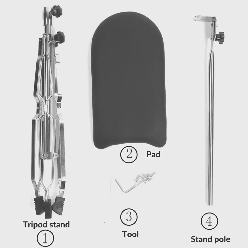 Professional Adjustable Height Tattoo Armrest Stand with Sponge Pad, Portable Tripod Tattoo Chair for Salon Studio & Home Use