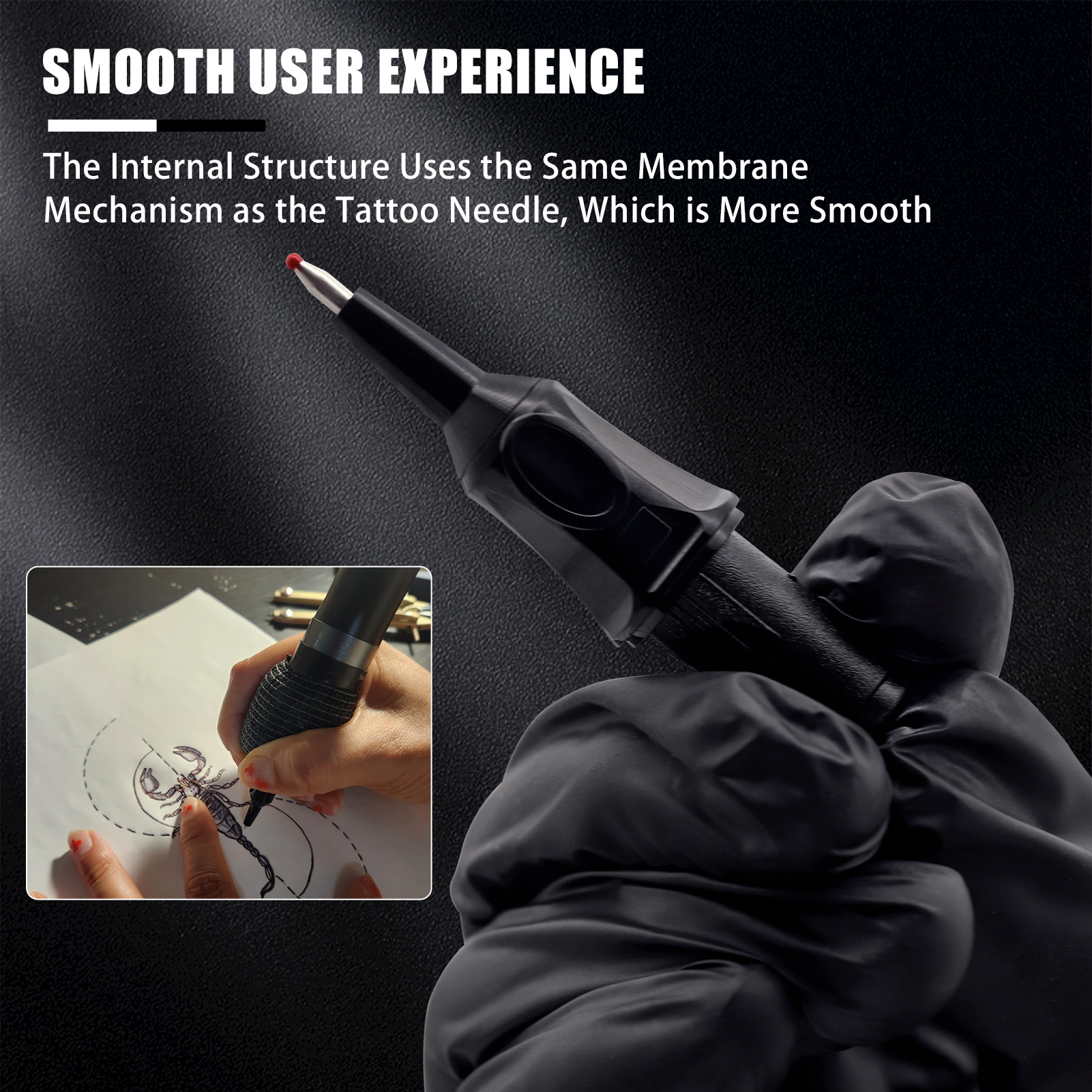 Tattoo Pen Kit Wireless Tattoo Machine Kit 20Pcs Tattoo Cartridge Needles Tattoo Gun Kit Professional Complete Tattoo Kit Tattoo Supplies for Beginners