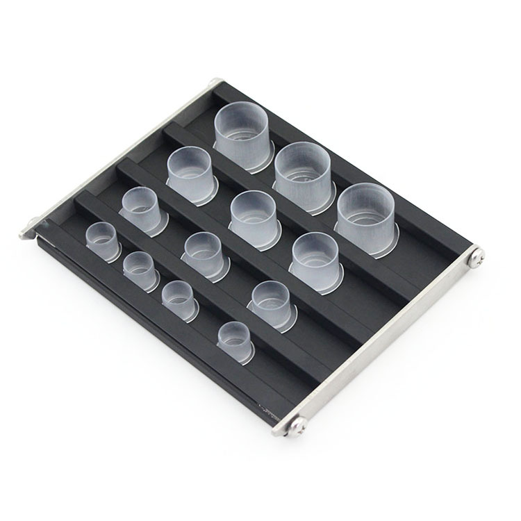 Stainless Steel Tattoo Ink Cup Holder Black Tattoo Pigment Container Stand Microblading Makeup Tattoo Self-standing Ink Cups holder shelf