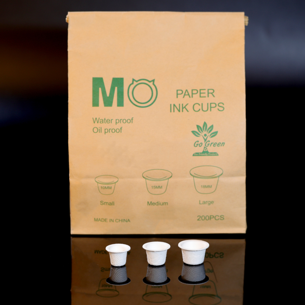 Eco-friendly Degradable MO Paper Tattoo Ink Cups Molong Tattoo Supply Tattoo Ink Cup Cartridge Needles Biodegradable Products Ink Cup