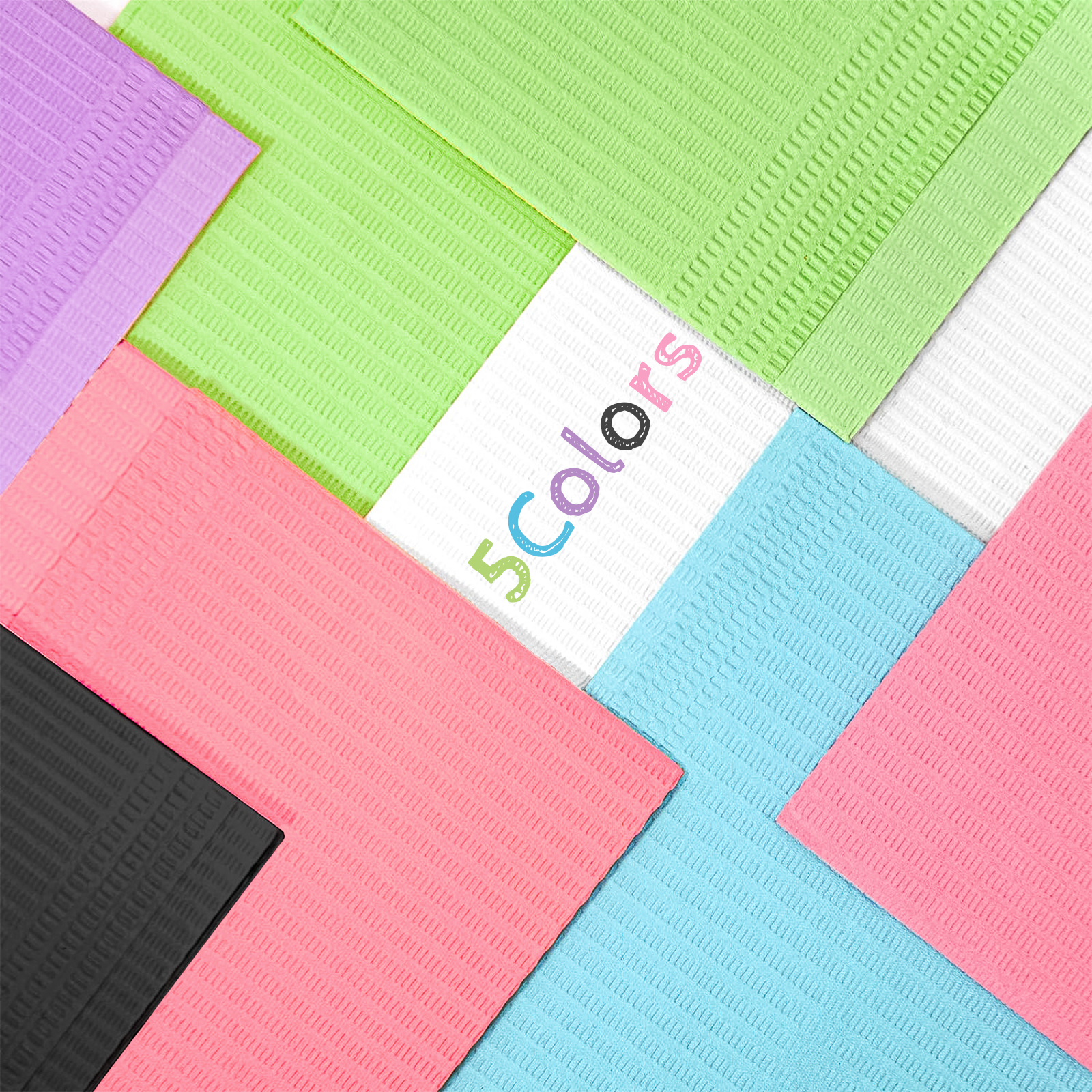 125pcs/bag Dental Bib Waterproof Disposable Soft Thick Skintific Skincare Tablecloth Mat Foldable Black Blue Green Purple Pink Orange Color Available