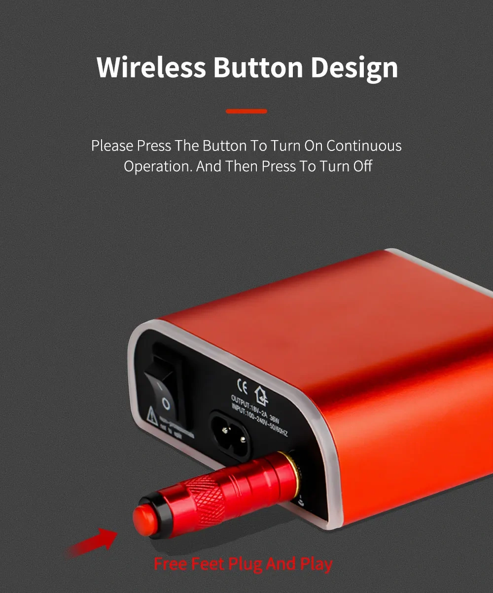 Wireless Automatic Tattoo Foot Switch Tattoo Pedal For Tattoo Power Supply
