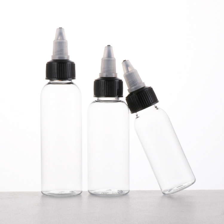 15ML/30ML/60ML/90ML/120ML White Twist Cap Empty Plastic Tattoo Ink Pigment Clear Bottle Dispensing bottles ink pigments