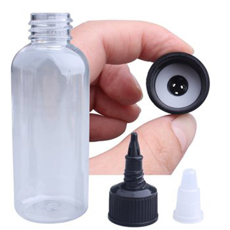 15ML/30ML/60ML/90ML/120ML White Twist Cap Empty Plastic Tattoo Ink Pigment Clear Bottle Dispensing bottles ink pigments