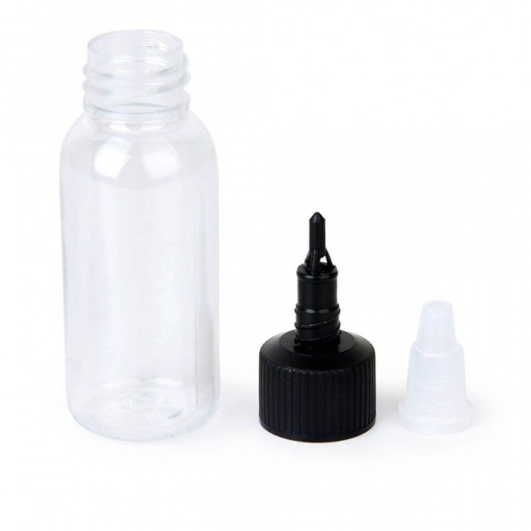 15ML/30ML/60ML/90ML/120ML White Twist Cap Empty Plastic Tattoo Ink Pigment Clear Bottle Dispensing bottles ink pigments