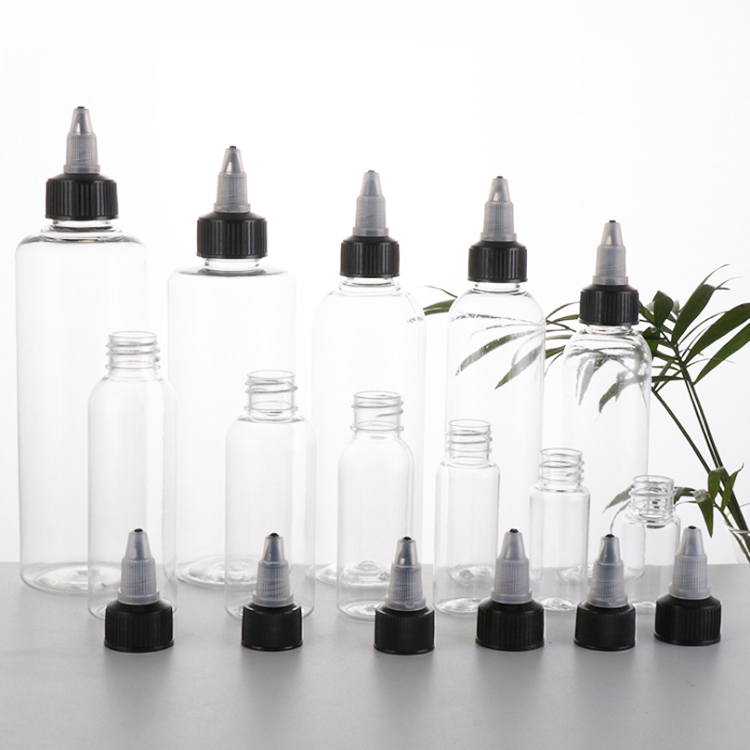 15ML/30ML/60ML/90ML/120ML White Twist Cap Empty Plastic Tattoo Ink Pigment Clear Bottle Dispensing bottles ink pigments