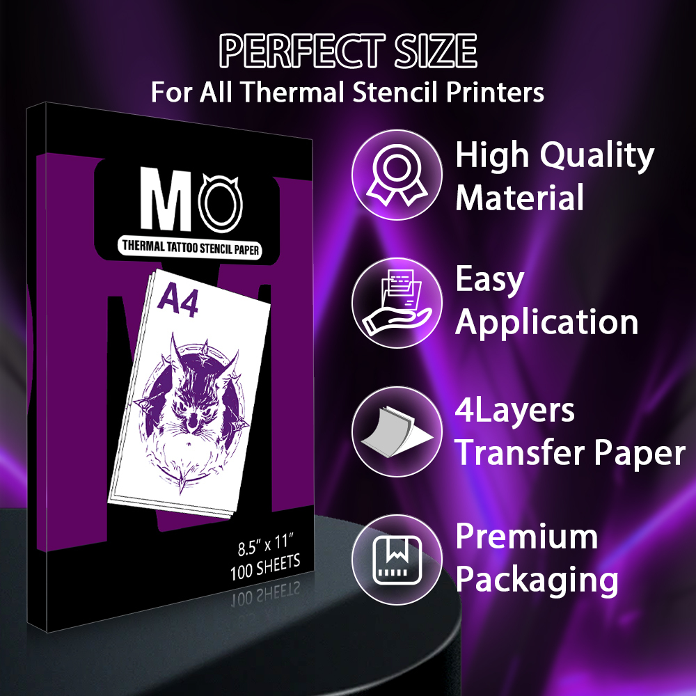 MO Tattoo Stencil Transfer Paper Printer Thermal Paper Sticker Thermal Paper Classic Tattoo Thermal Sheet