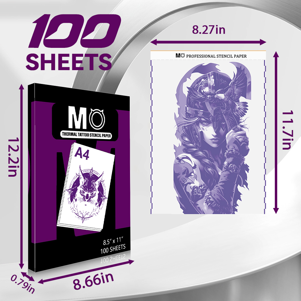 100pcs/box MO Tattoo Stencil Transfer Paper Printer Thermal Paper