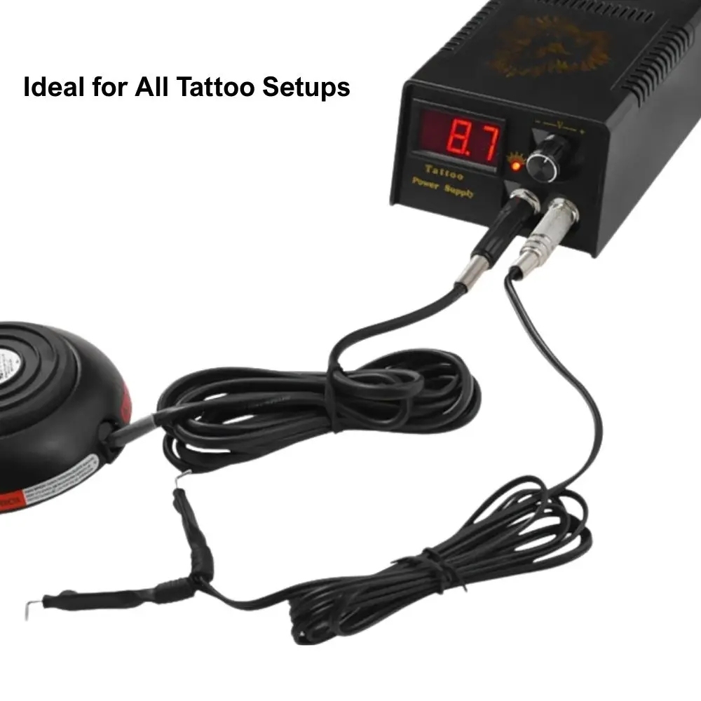 1.8M Heavy Duty Tattoo Clip Cord Tattoo Power Cable for Tattoo Machine Gun Foot Pedal Power Supply Kits