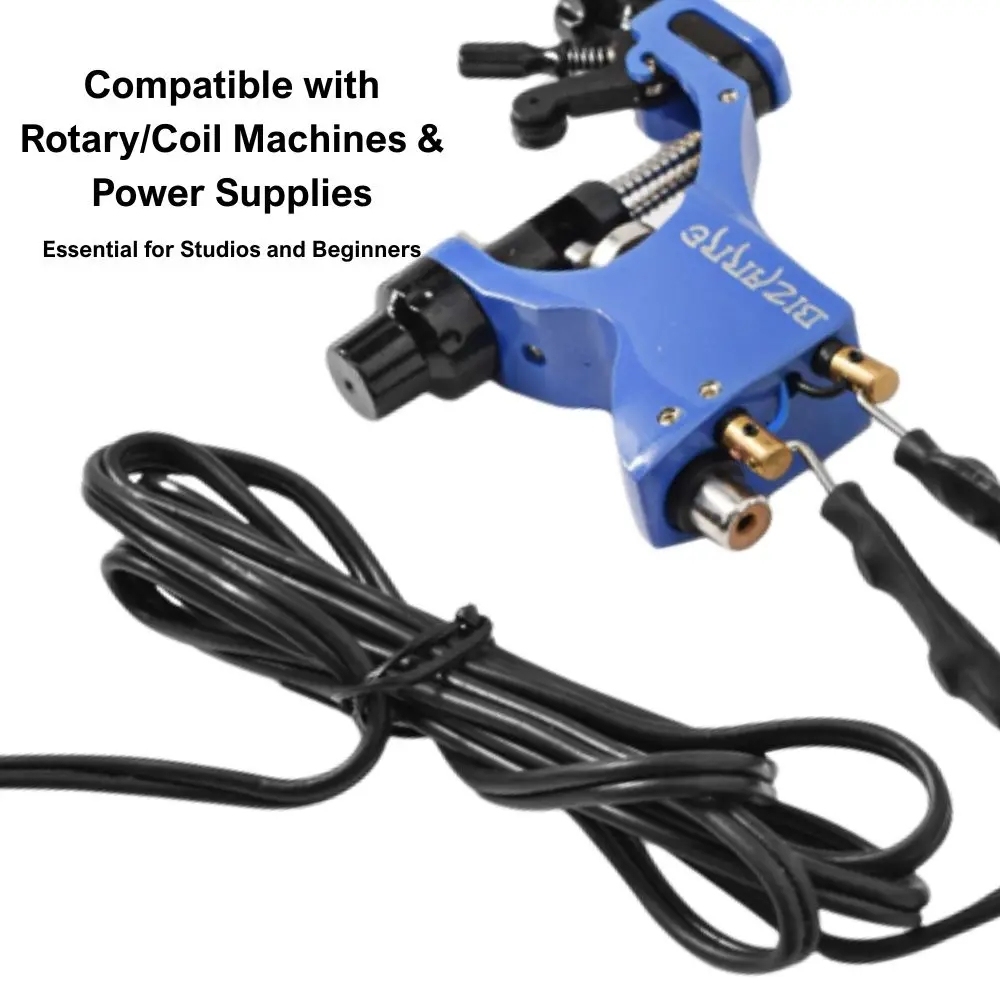 1.8M Heavy Duty Tattoo Clip Cord Tattoo Power Cable for Tattoo Machine Gun Foot Pedal Power Supply Kits