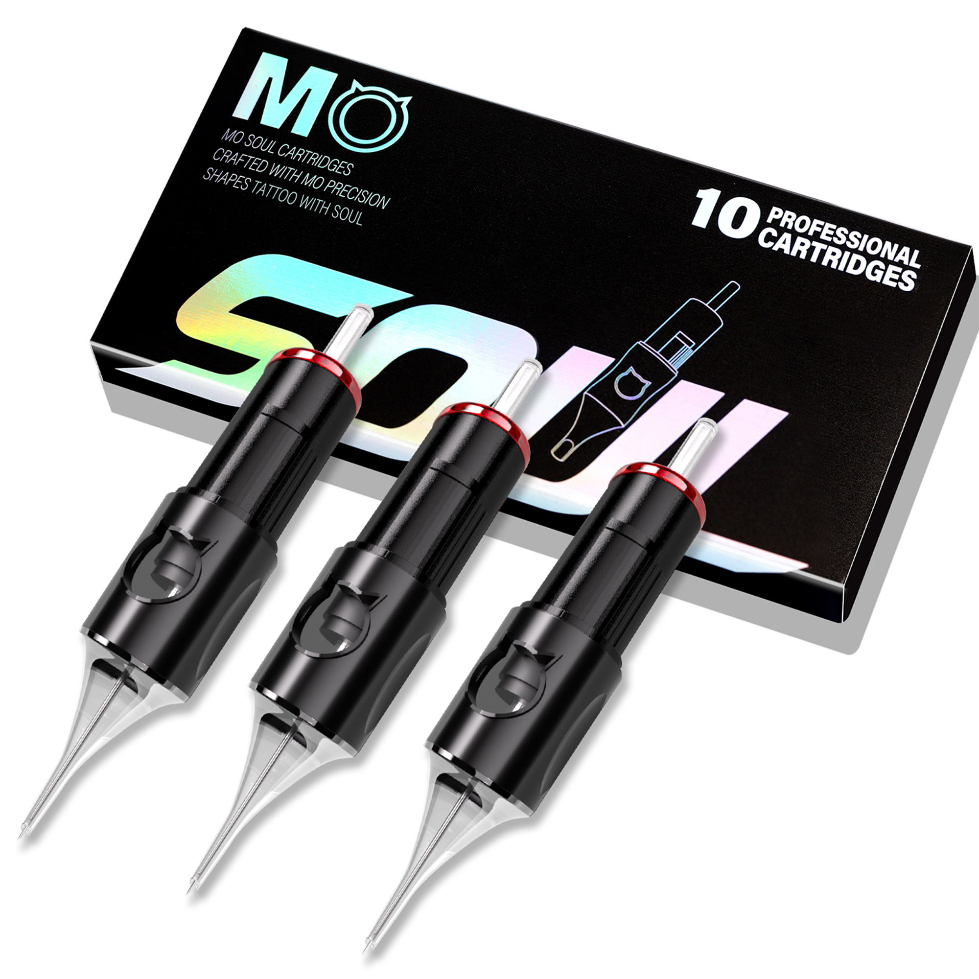 MO Soul Tattoo Cartridges 10Pcs Disposable Bugpin Needles 3RL Fine Line PMU Needles Tattoo Round Liner  RL