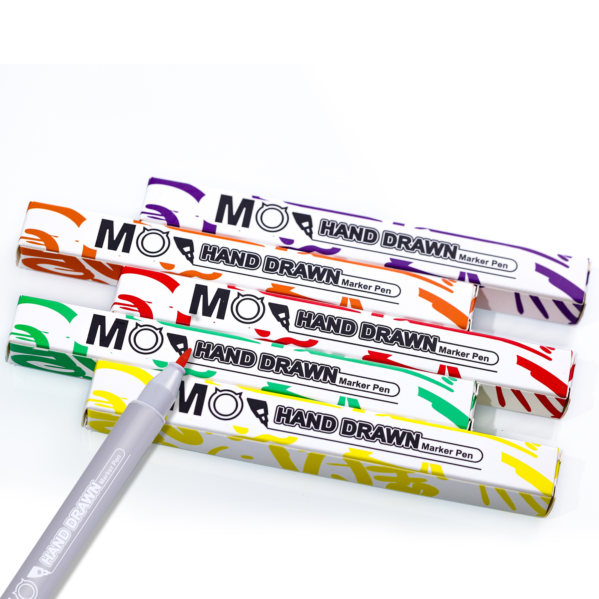 MO Hand Draw Marker Pen Dual-Tip Tattoo Skin Brush Permanent Makeup Freehand Stencil Marker Pen