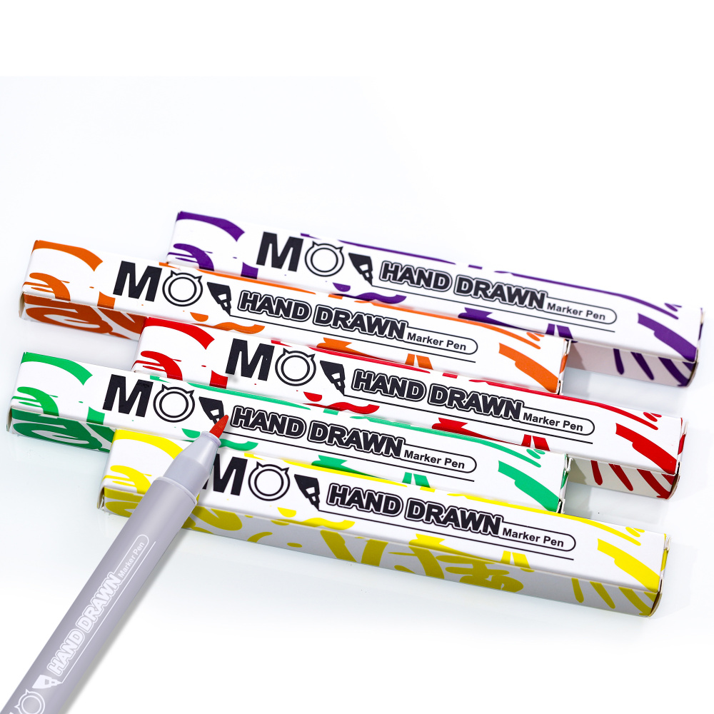 MO Hand Draw Marker Pen Dual-Tip Tattoo Skin Brush Permanent Makeup Freehand Stencil Marker Pen