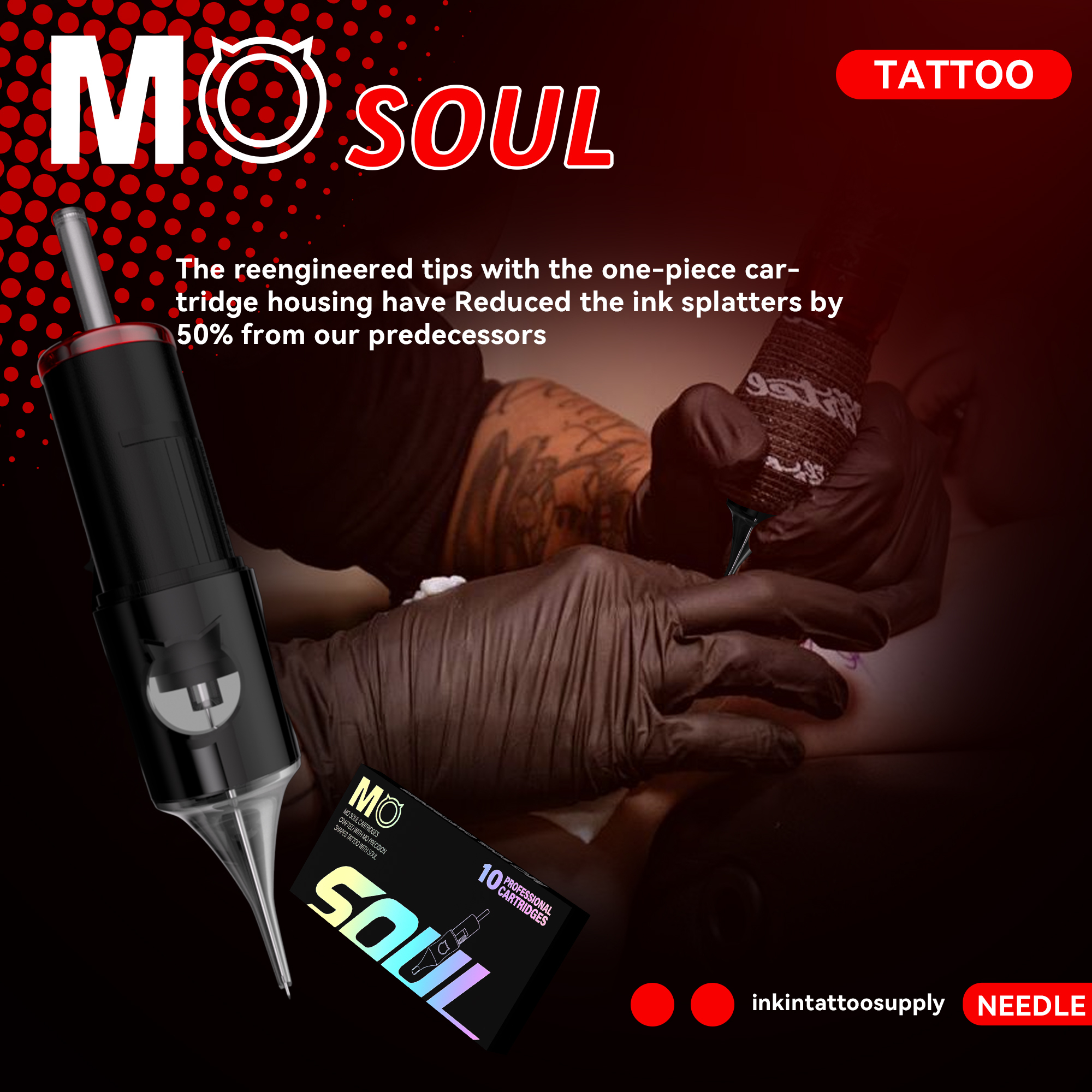 MO Soul Tattoo Cartridges 10Pcs Disposable Bugpin Needles PMU Needles Tattoo Round Shader RS