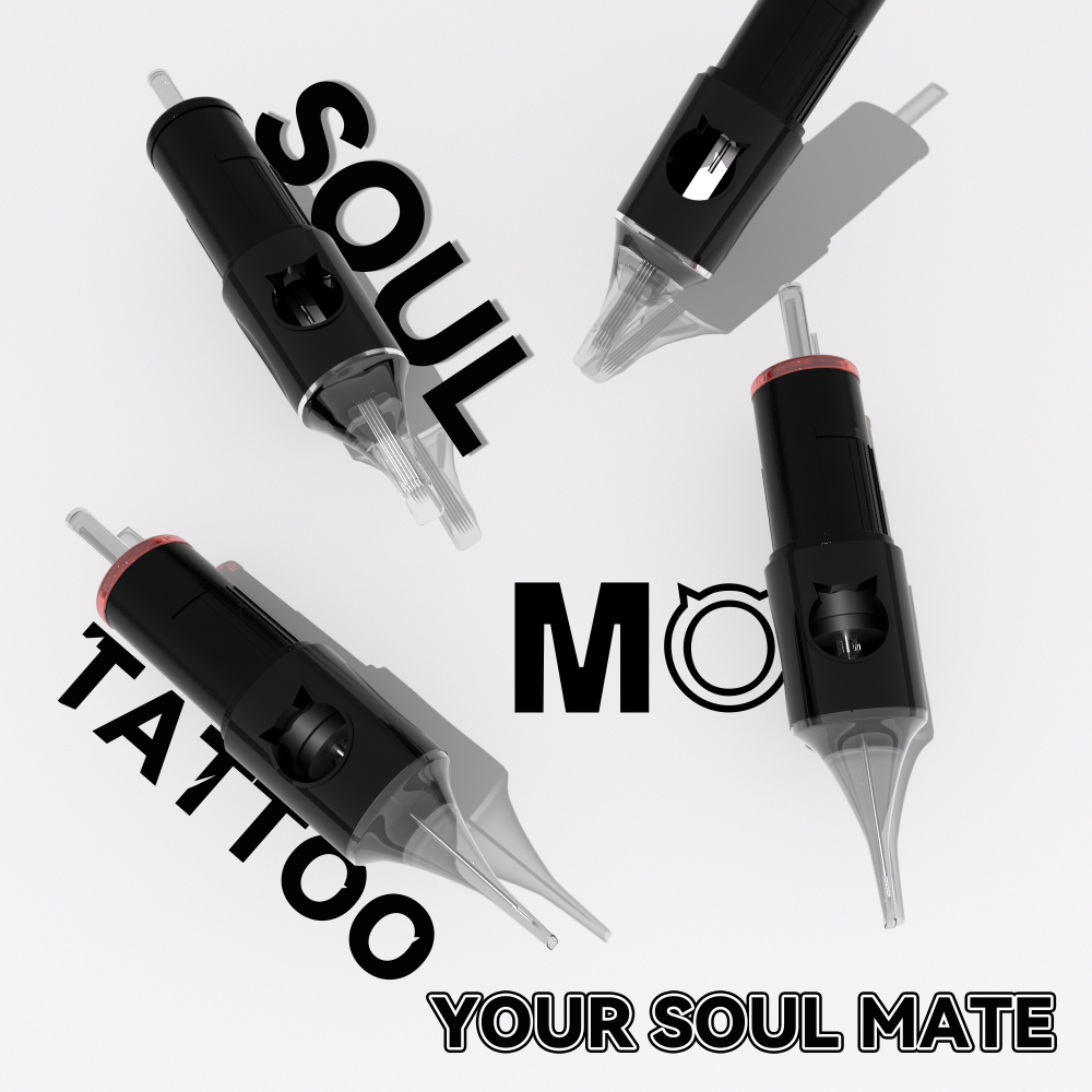 MO Soul Tattoo Cartridges 10Pcs Disposable Bugpin Needles PMU Needles Tattoo Round Shader RS