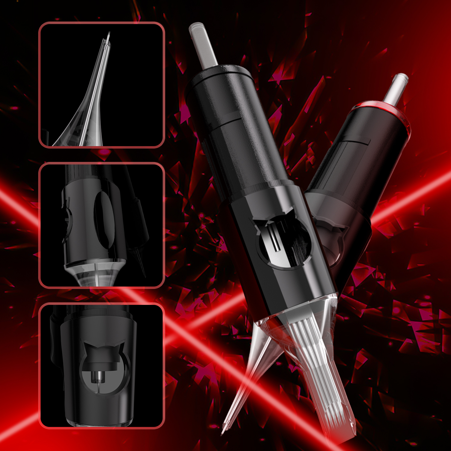 MO Soul Tattoo Cartridges 10Pcs Disposable PMU Needles Permannent Makeup Needles Curved Magnum RM