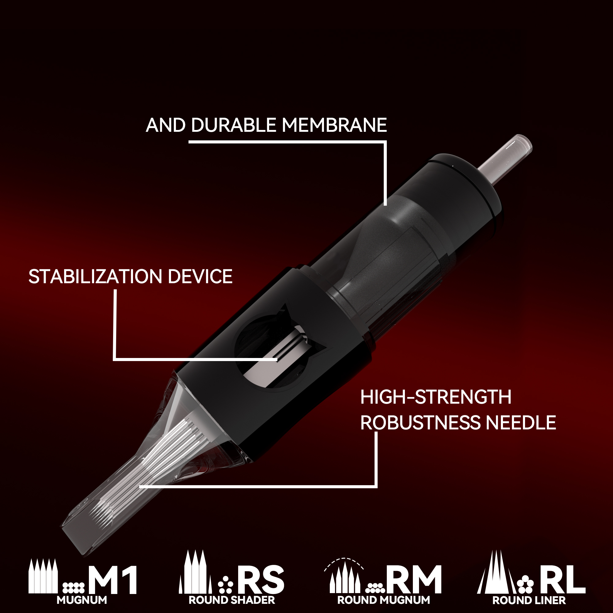 MO Soul Tattoo Cartridges 10Pcs Disposable PMU Needles Permannent Makeup Needles Curved Magnum RM