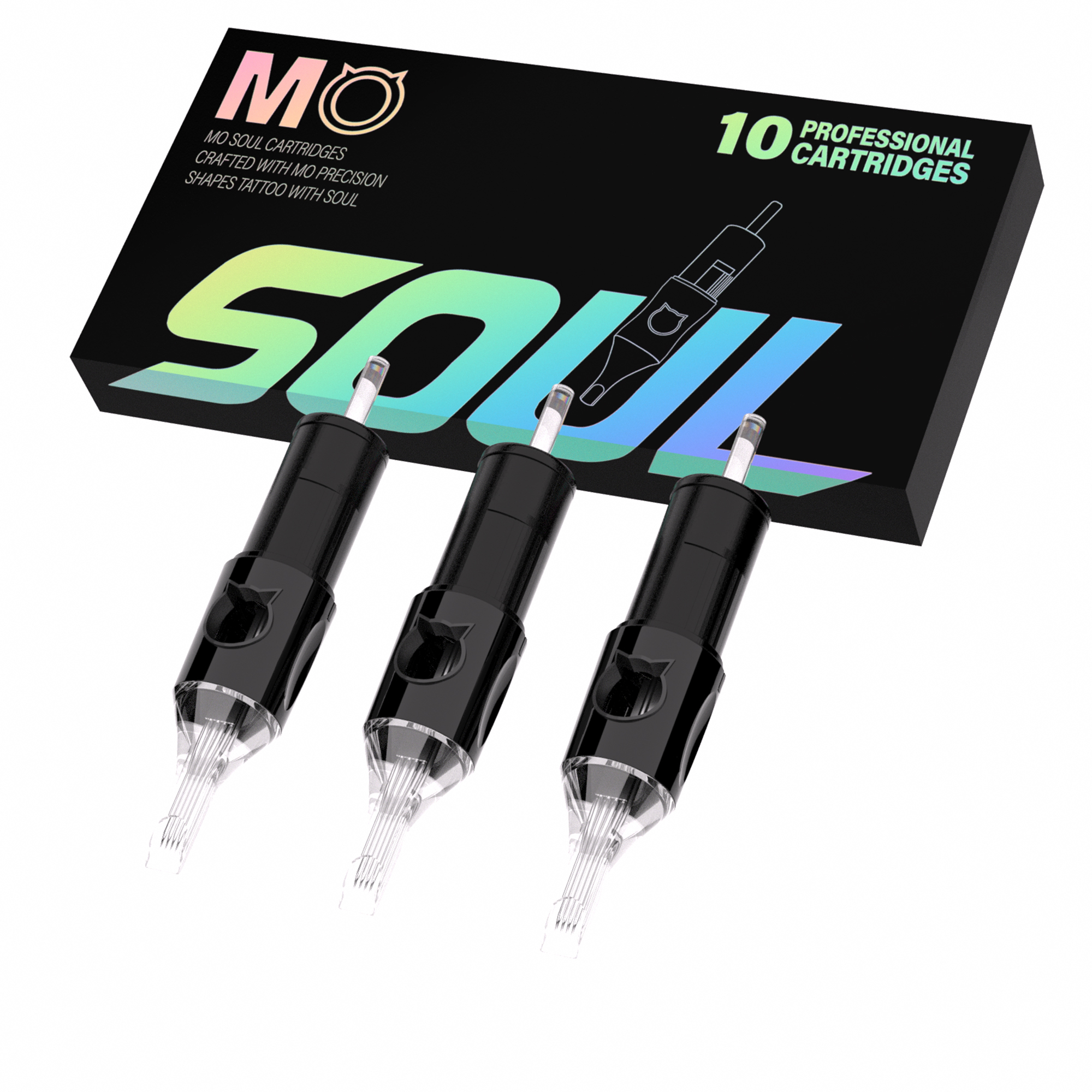MO Soul Tattoo Cartridges 10Pcs Disposable PMU Needles Permannent Makeup Needles Curved Magnum RM