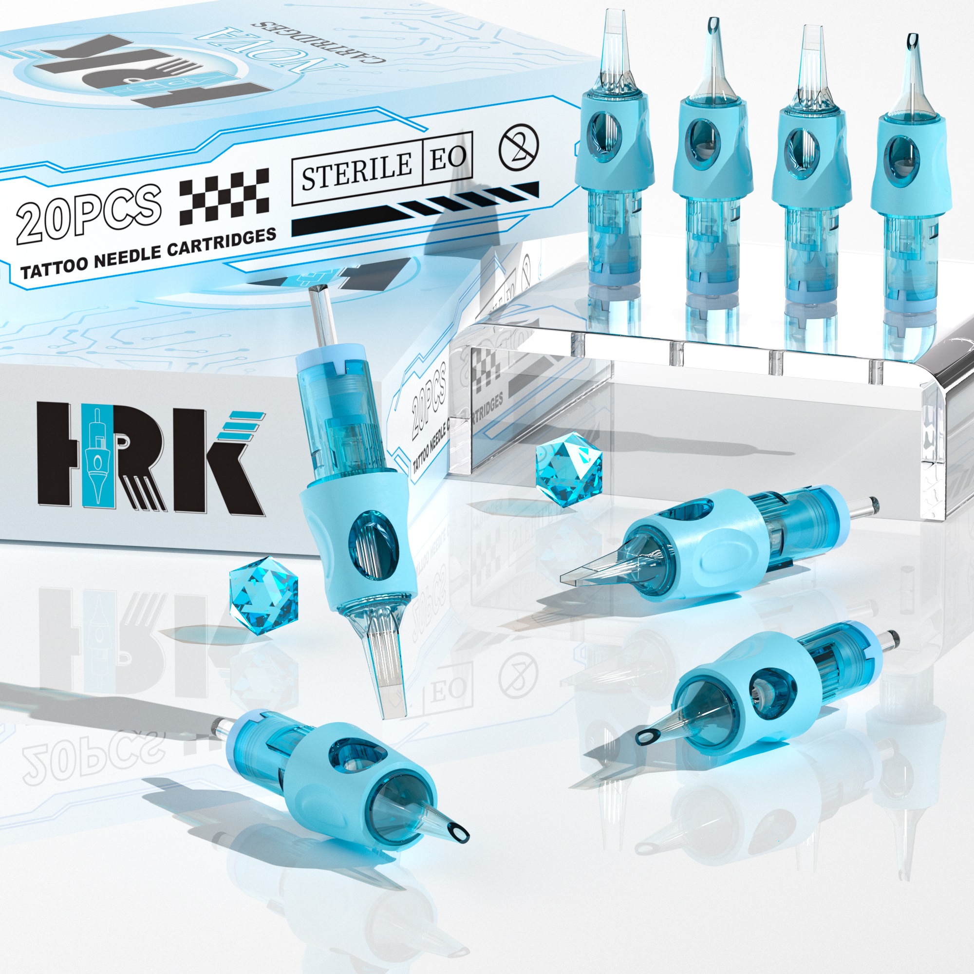 HRK NOVA Tattoo Cartridge Needles Factory Price for Tattoo Shop Supply Bugpin Membrane Tattoo Needle for Body Art RL