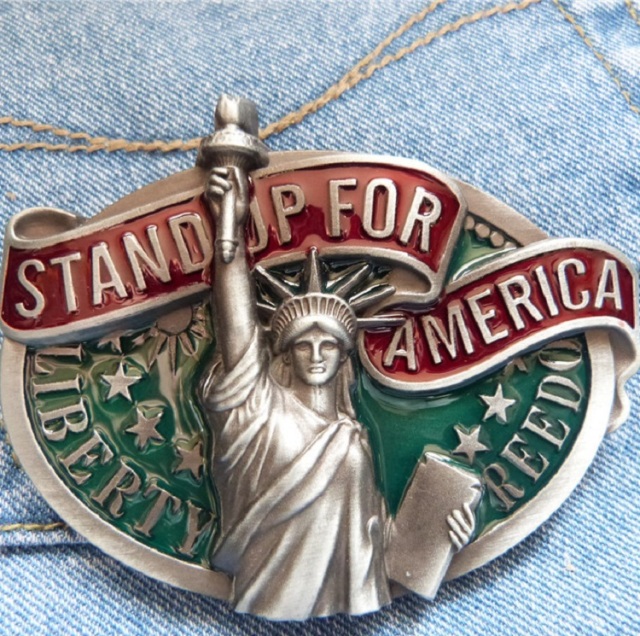 bespoke belt buckle American liberty