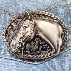 bespoke belt buckle west horse