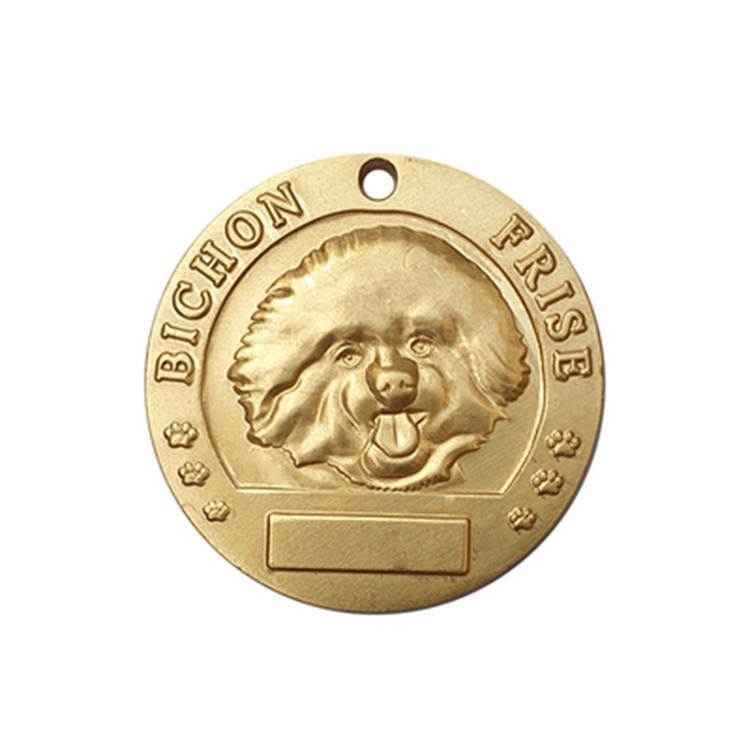 custom die casting dog tag bichon