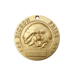 custom die casting dog tag bichon