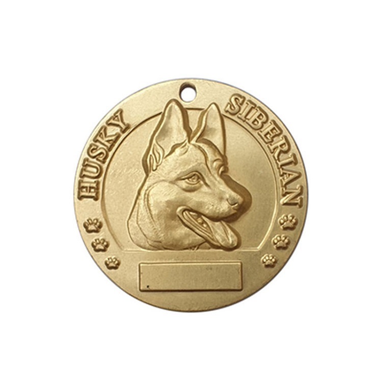 custom die casting pet tag husky