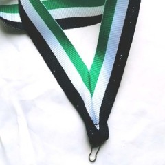 custom lanyard green white black stripes