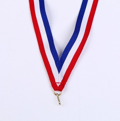 custom lanyard red blue stripes