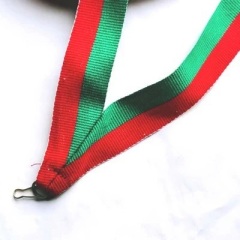 custom lanyard red green stripes
