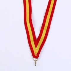 custom lanyard red yellow stripes