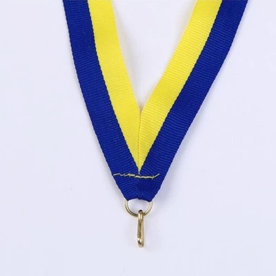 custom lanyard yellow navy stripes