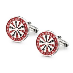 custom soft enamel cufflinks dart board