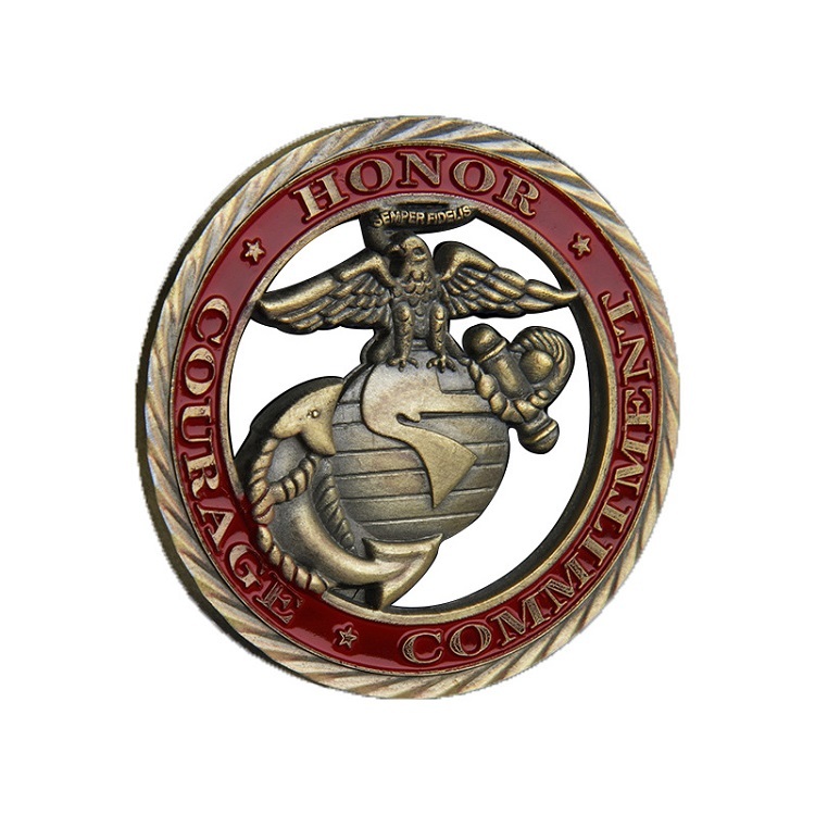 custom cut-out challenge coins