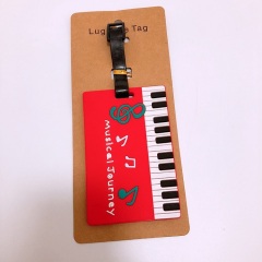 custom PVC silicone luggage tag piano