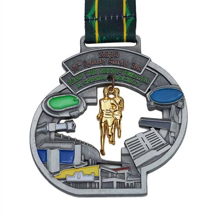 custom cout-out 3D running medals