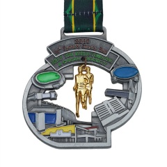 custom cout-out 3D running medals