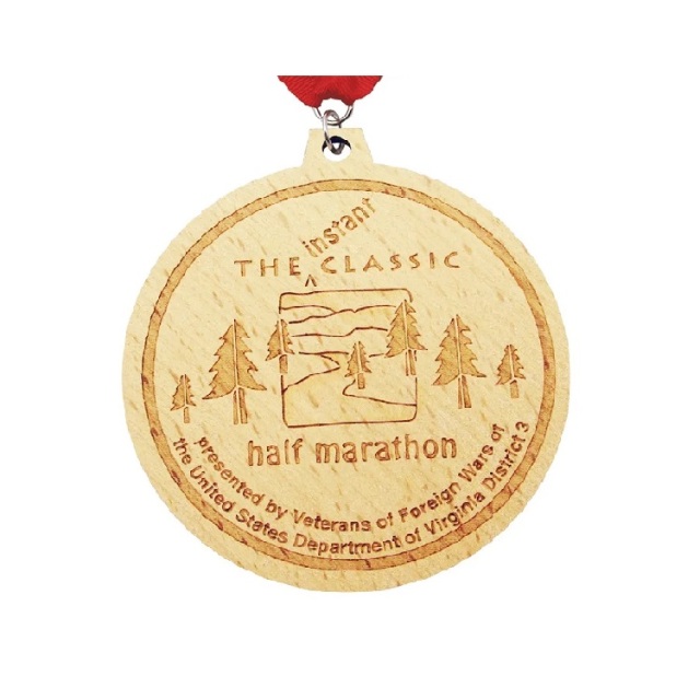 custom classic wood medals