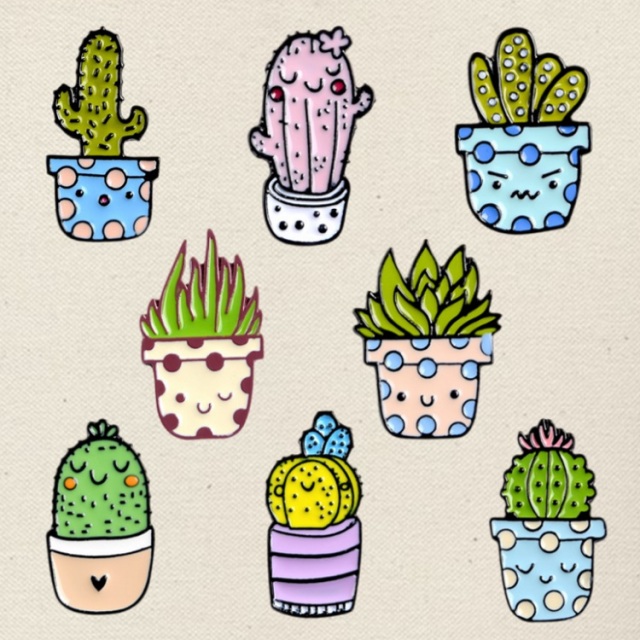 custom lapel pins cactus