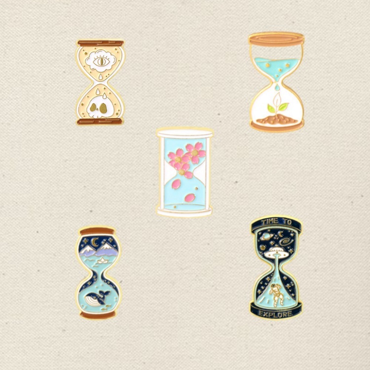 custom lapel pins sandglass
