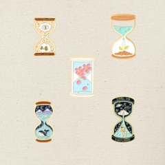 custom lapel pins sandglass